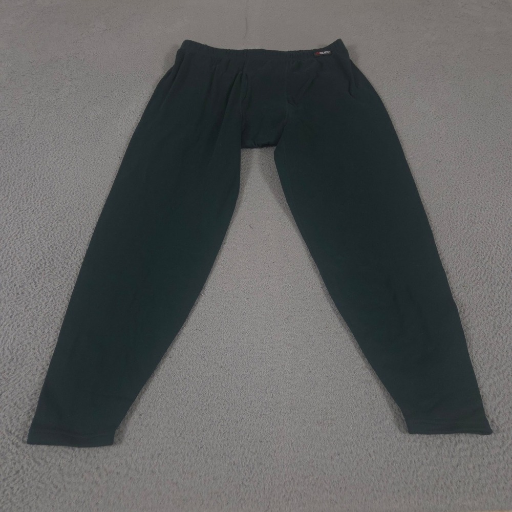 Cabelas Pants Men XL Green Polartec Thermal Base Layer Tapered Leg Fleece Winter